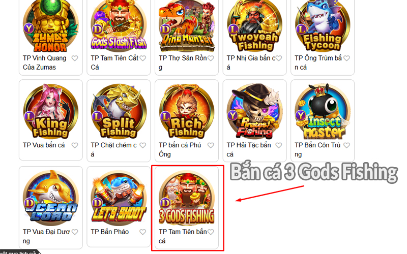 Bắn cá 3 Gods Fishing