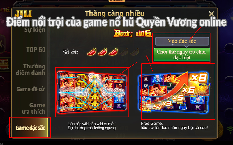 Điểm nổi trội của game nổ hũ Quyền Vương online