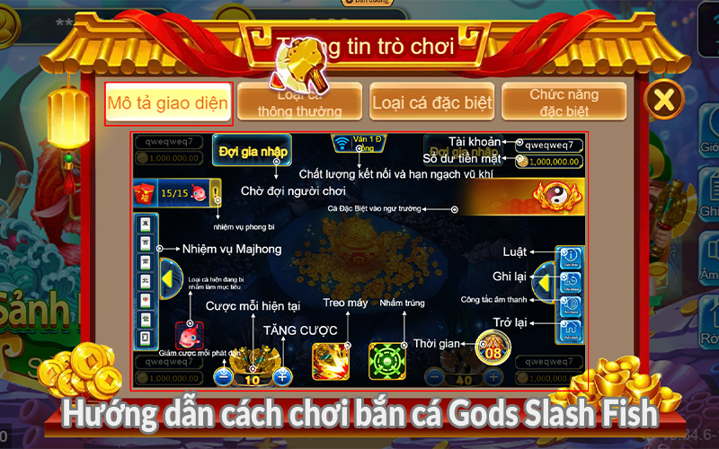 Hướng dẫn cách chơi bắn cá Gods Slash Fish