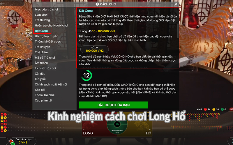 Kinh nghiệm cách chơi Long Hổ