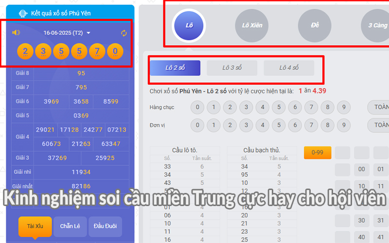 Kinh nghiệm soi cầu miền Trung cực hay cho hội viên
