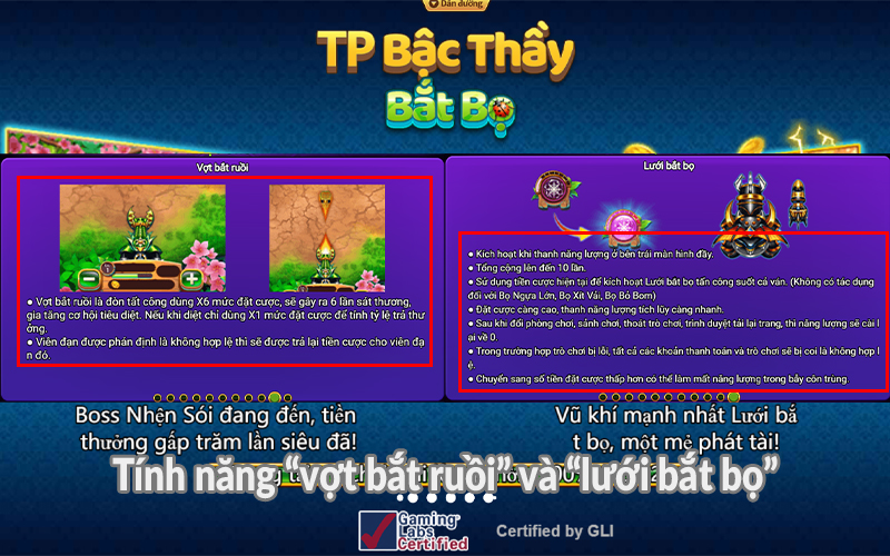 Tính năng “vợt bắt ruồi” và “lưới bắt bọ”