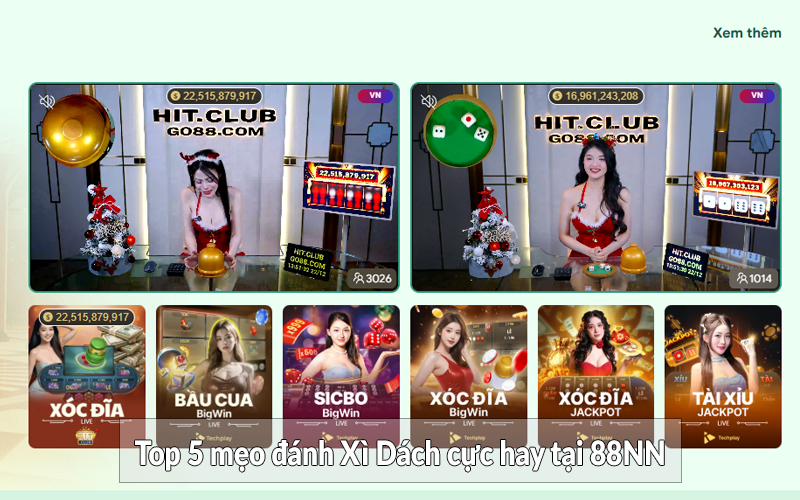 Top 5 mẹo đánh Xì Dách cực hay tại 88NN